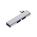 USB Hub, 3-Port Aluminum USB Hub with USB 2.0 Port and USB 3.0 Port, USB Splitter, USB Extender for Laptop, PC, Flash Drive, HDD