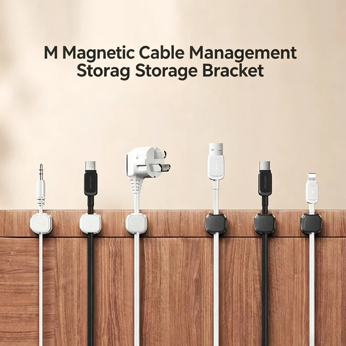 Magnetic Desk Cable Organizer Holder - Office Charging Cable Management Tool Fixed Clip Data Cable Organizer