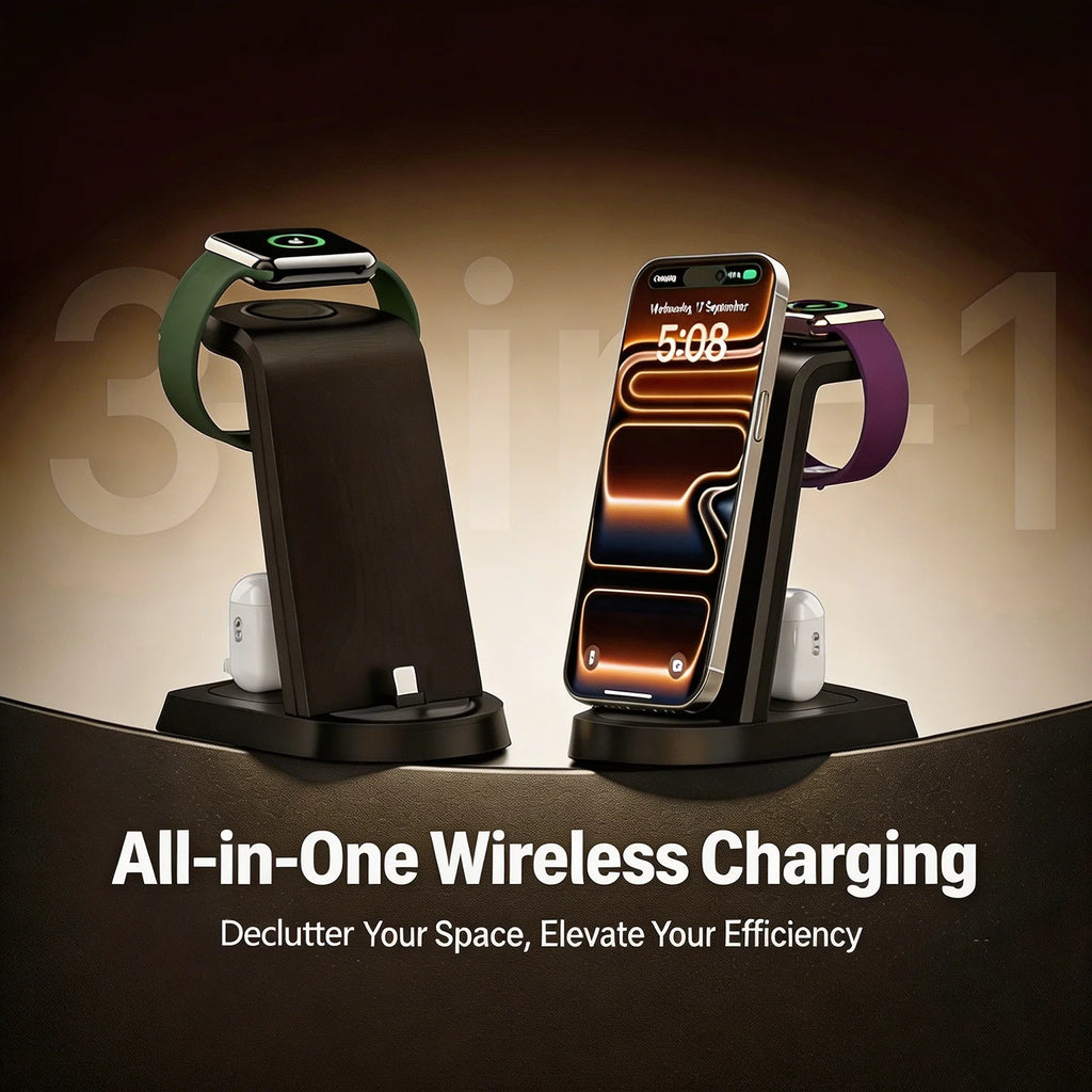 3 in 1 Charger Stand Dock For iPhone 12 13 14  Fast Charging Station For iWatch 10 9 8 7 For Airpods