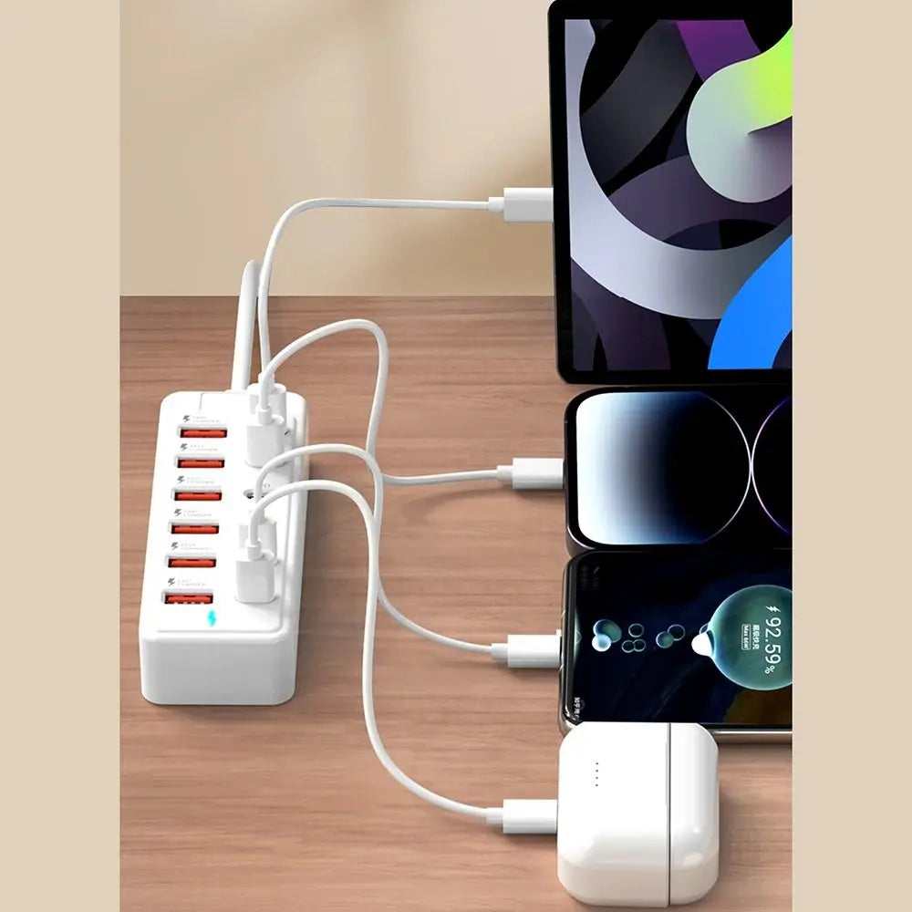 Portable Fast Charging USB Charger Multiple Ports 12 in 1 Charging Station Type-C USB USB Hub Office