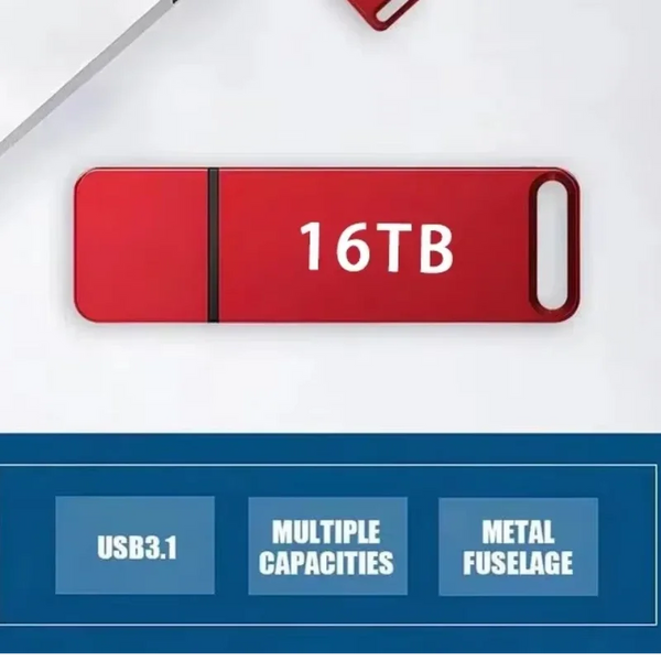 Oorspronklike Pen Drive 16TB USB 3.2 Flitsaandrywer Hoëspoed Pen Drive Tipe C Metaal USB-geheue Vir Rekenaar Bergingsapparate