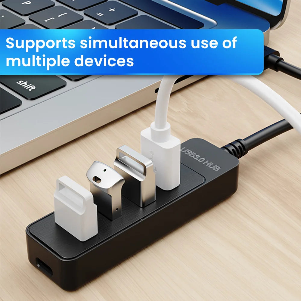 USB 3.0 Power Adapter 4 Port Multi USB Splitter Hub USB Hub 2.0 Type C HUB Multiple Expander High Speed For Computer Accessorie